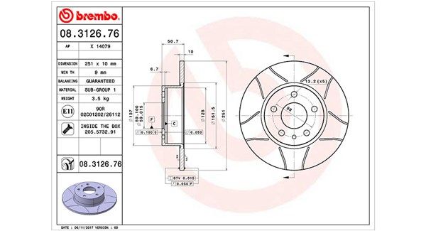 MAGNETI MARELLI Тормозной диск 360406021105